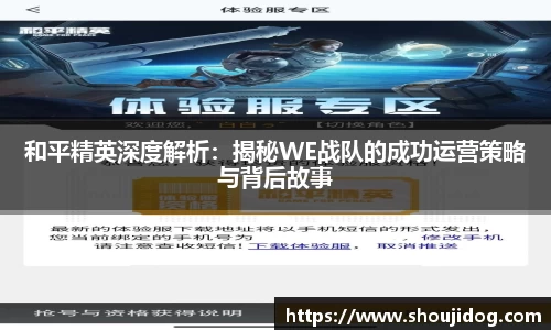 和平精英深度解析：揭秘WE战队的成功运营策略与背后故事